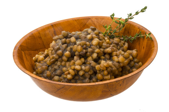 Backed lentils